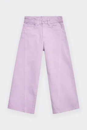 PANTALONE DENIM A GAMBA LARGA LAVANDA