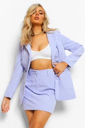 Pastel Cord Oversized Blazer