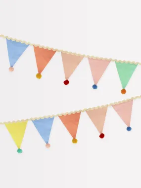 Pastel Pom Pom Flag Garland