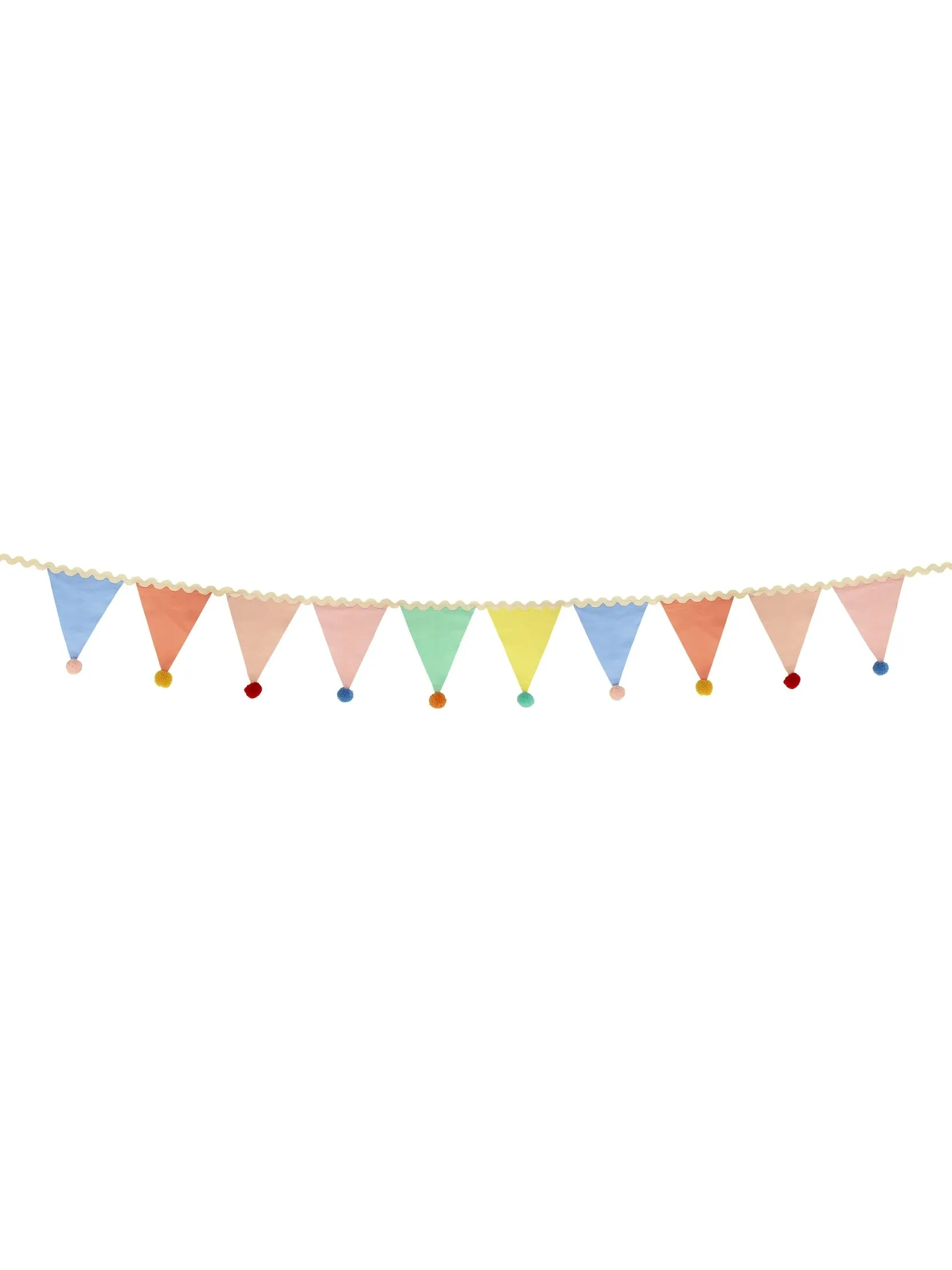 Pastel Pom Pom Flag Garland