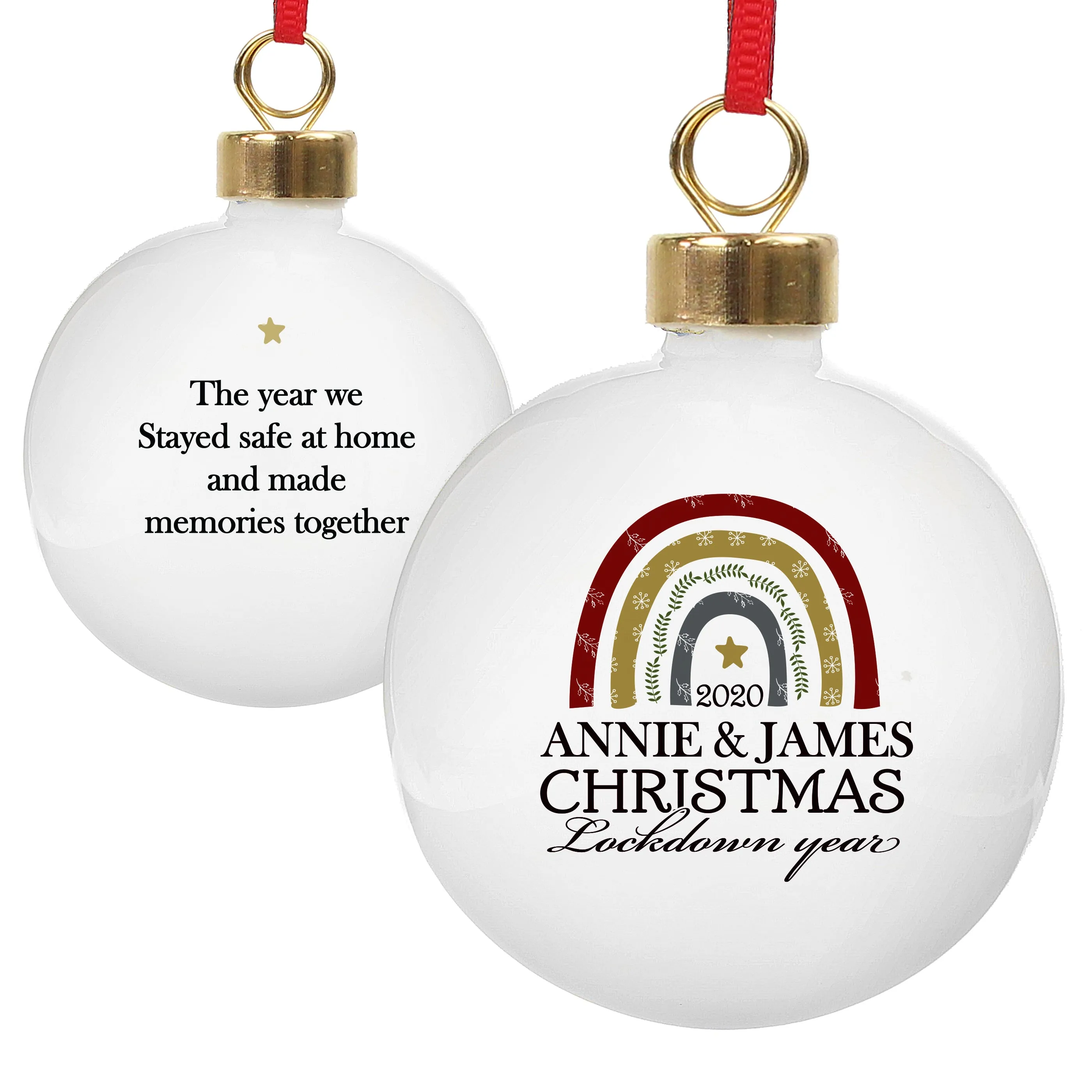 Personalised Christmas Free Text Bauble