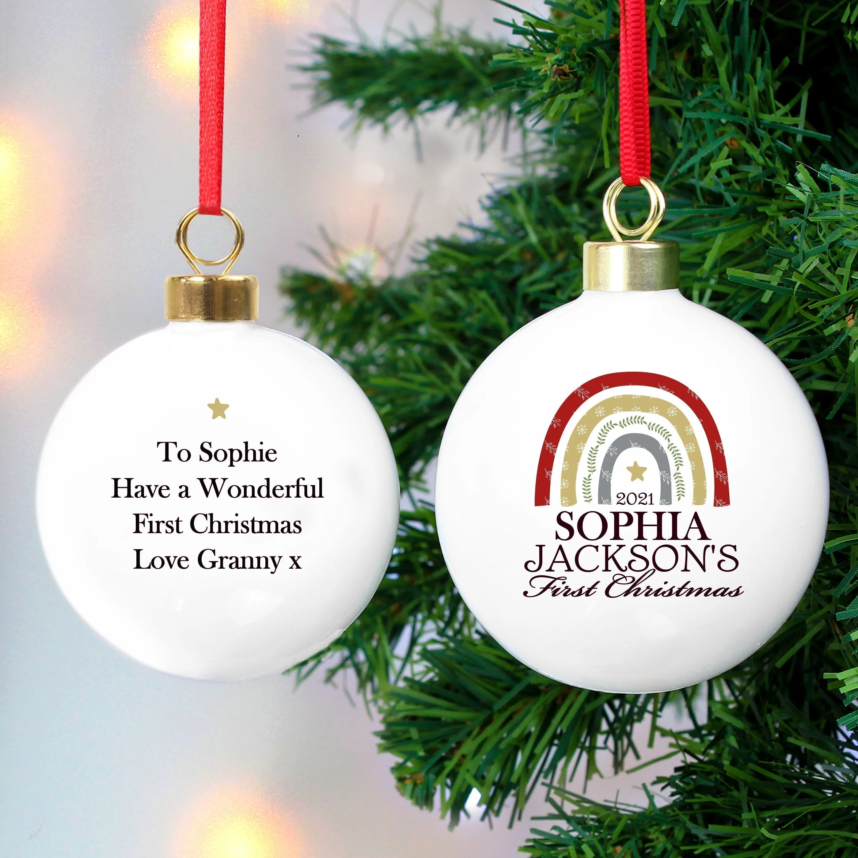 Personalised Christmas Free Text Bauble