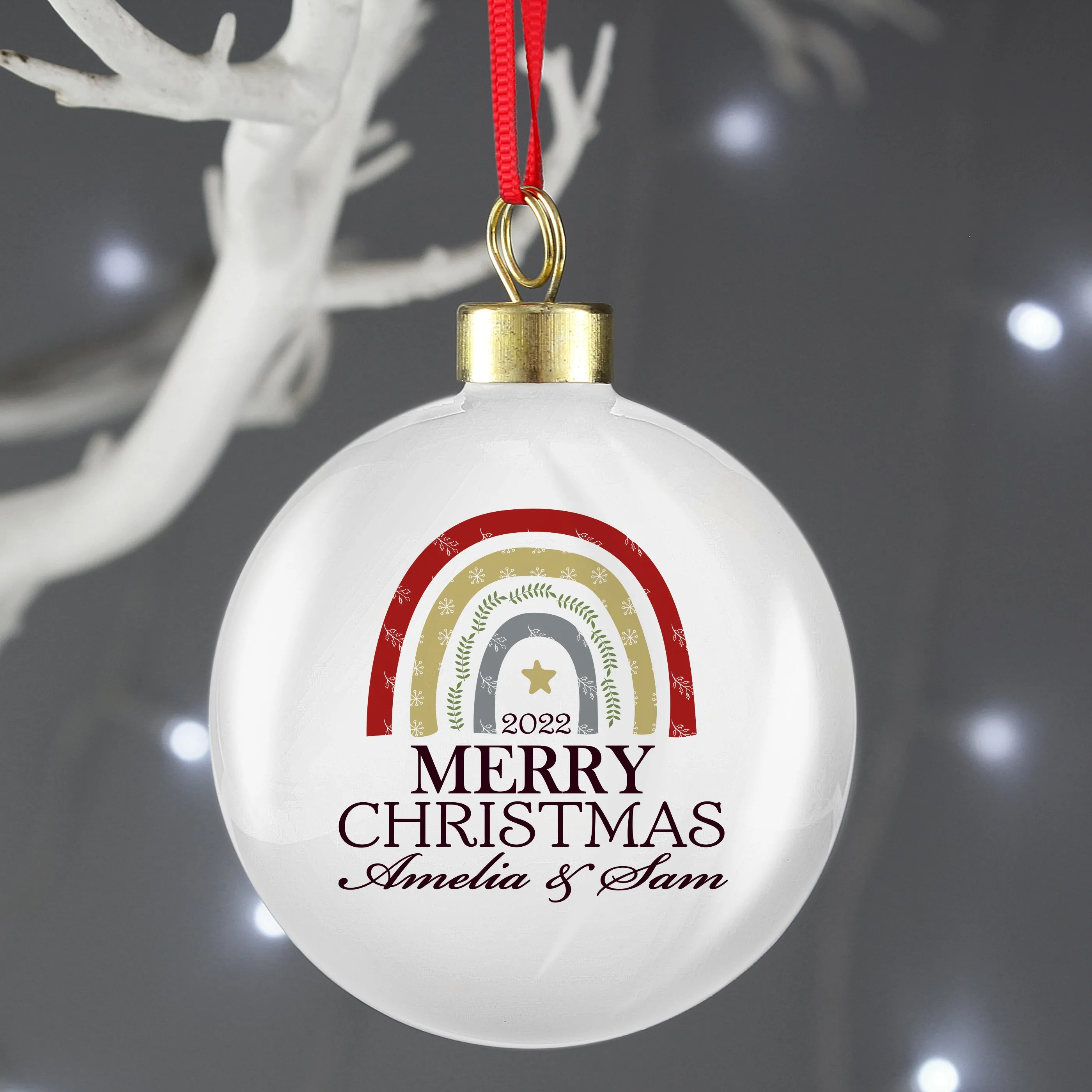 Personalised Christmas Free Text Bauble