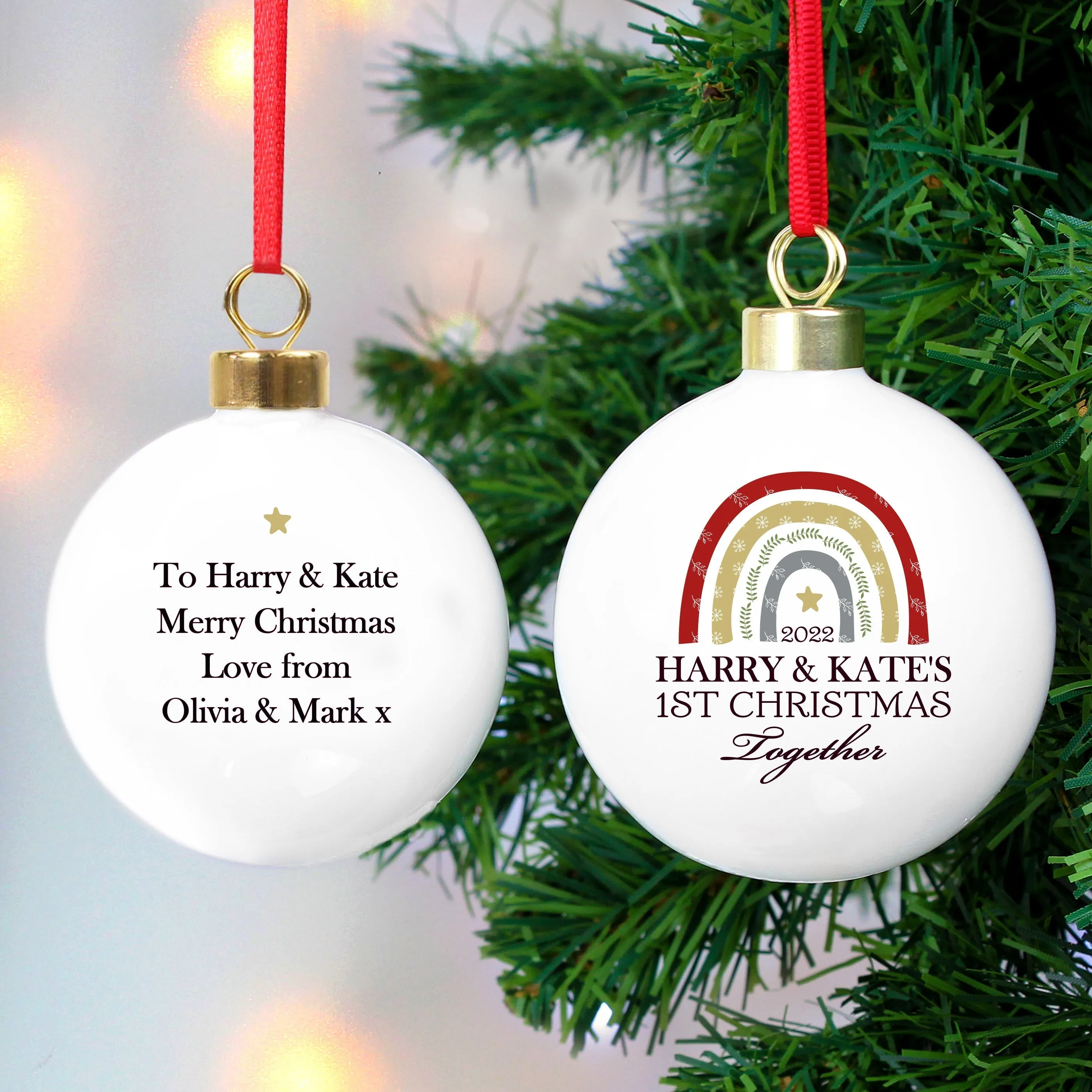 Personalised Christmas Free Text Bauble