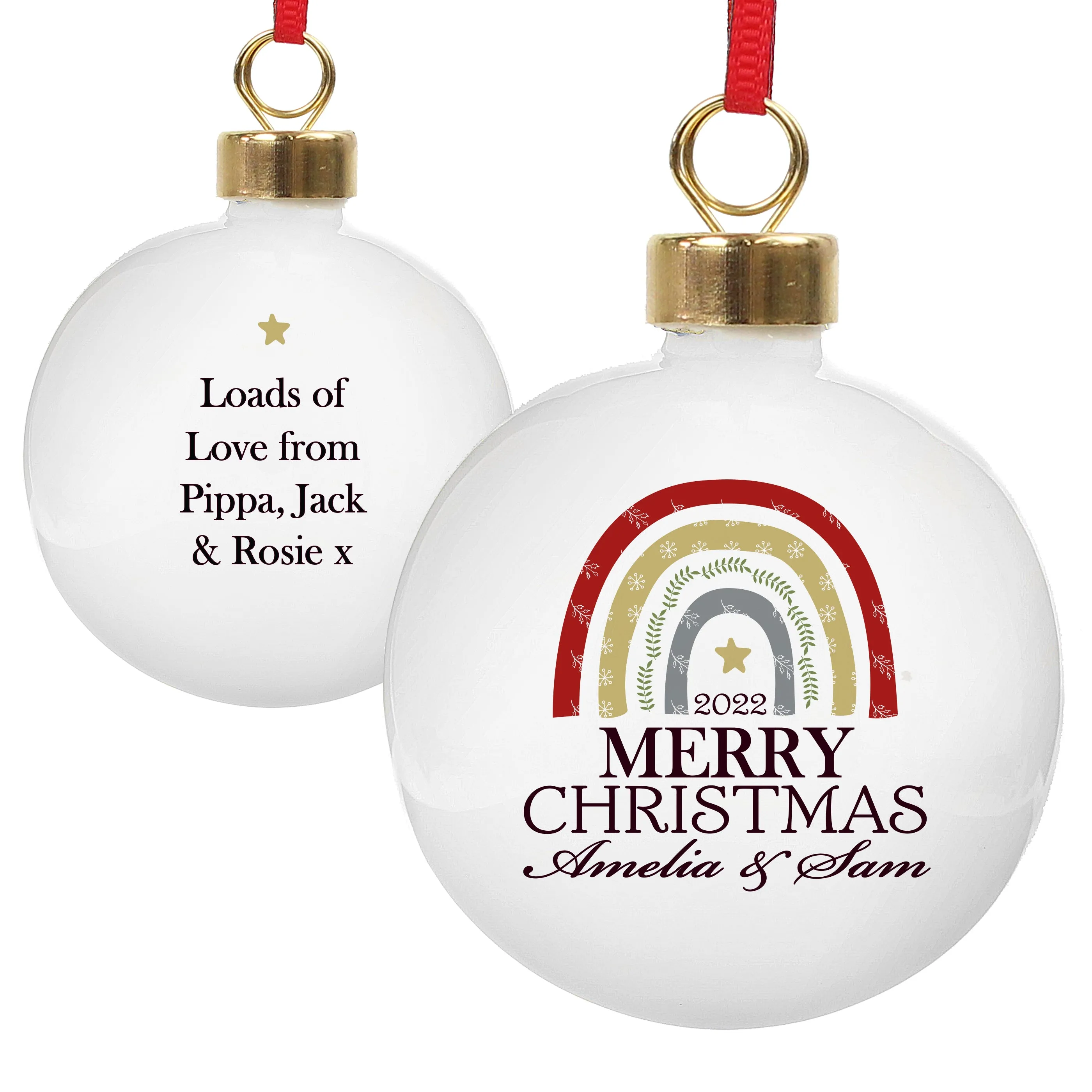 Personalised Christmas Free Text Bauble