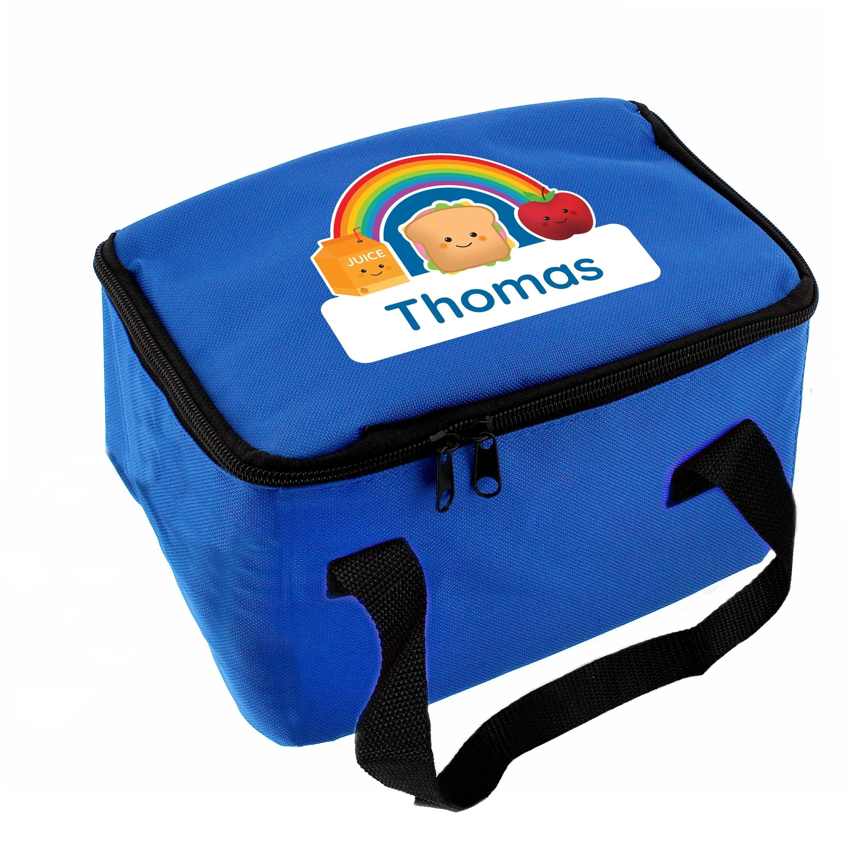 Personalised Healthy Eating Blue Lunch Bag