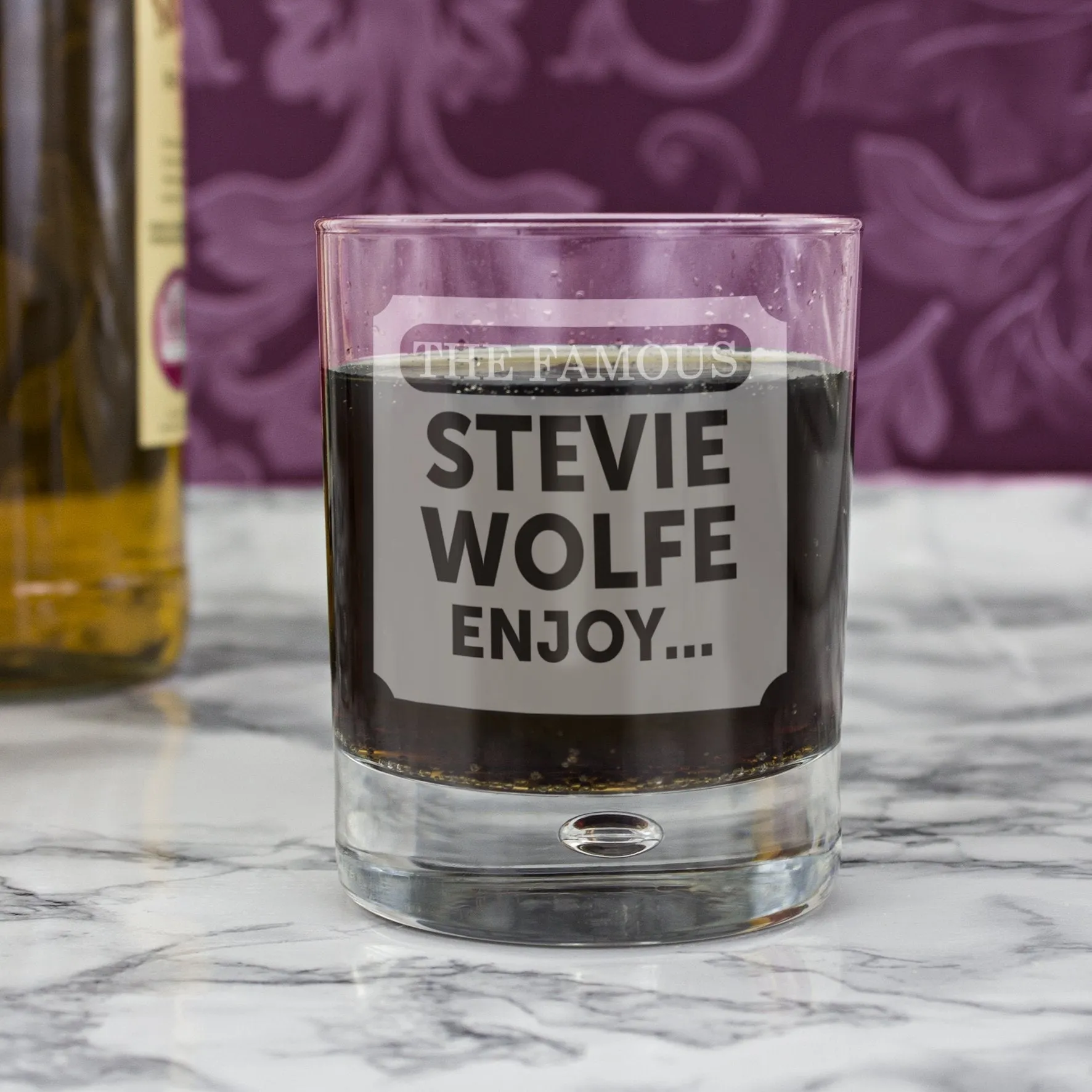 Personalised The Famous... Tumbler Bubble Glass