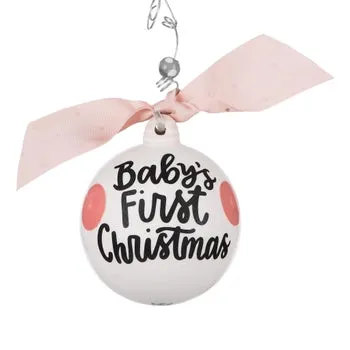 Pink Baby's 1st Rocking Horse Ornament