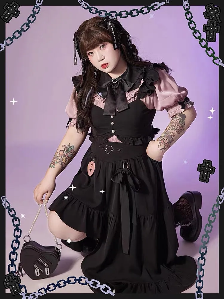 plus size more kawaii harajuku girl tops / skirt / midi skirt /vest