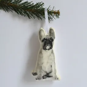 Plush French Bulldog Ornament