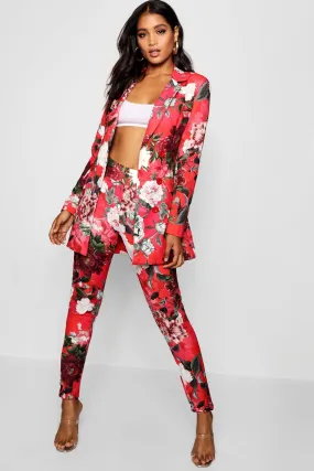 Premium Longline Floral Blazer