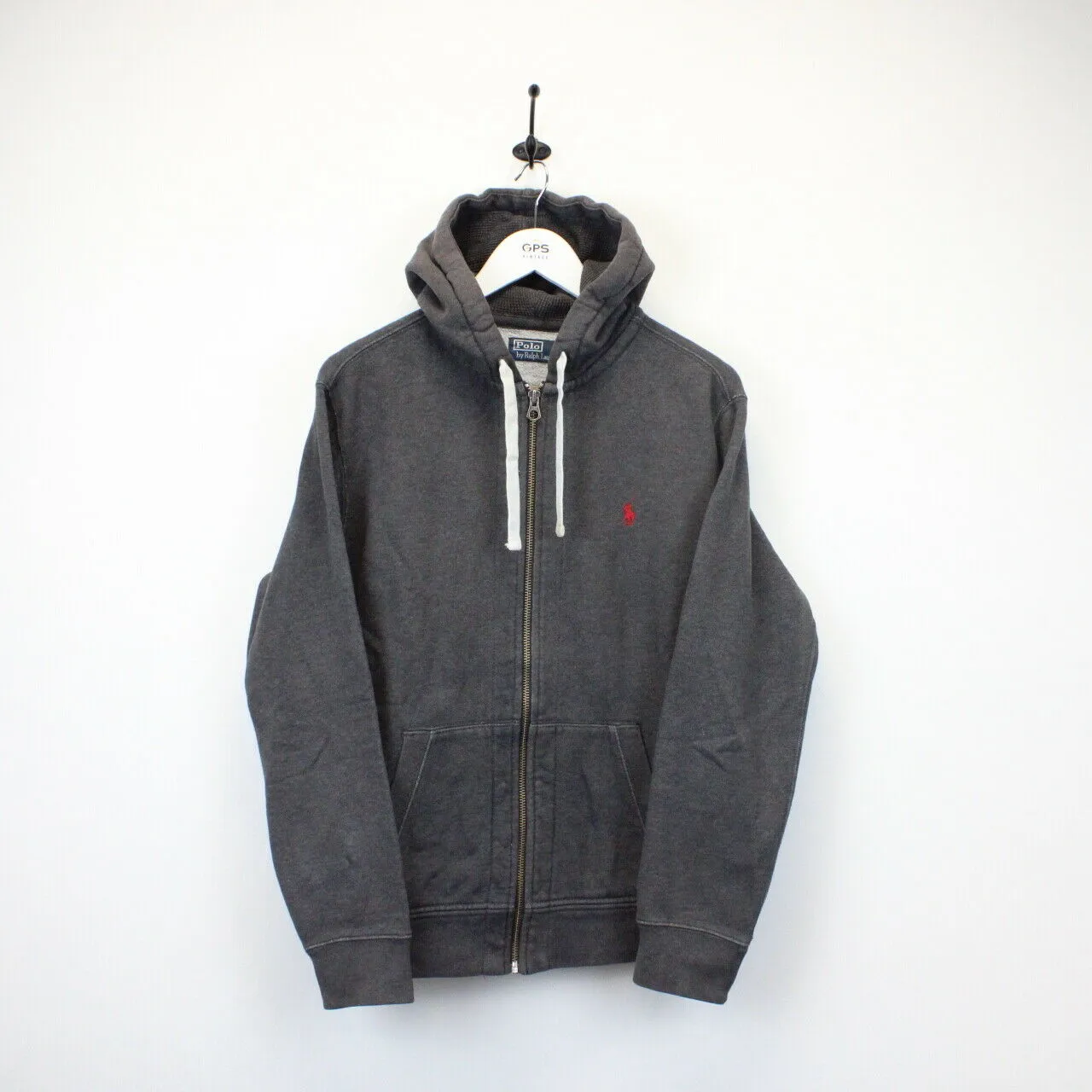 RALPH LAUREN Hoodie Grey | Large