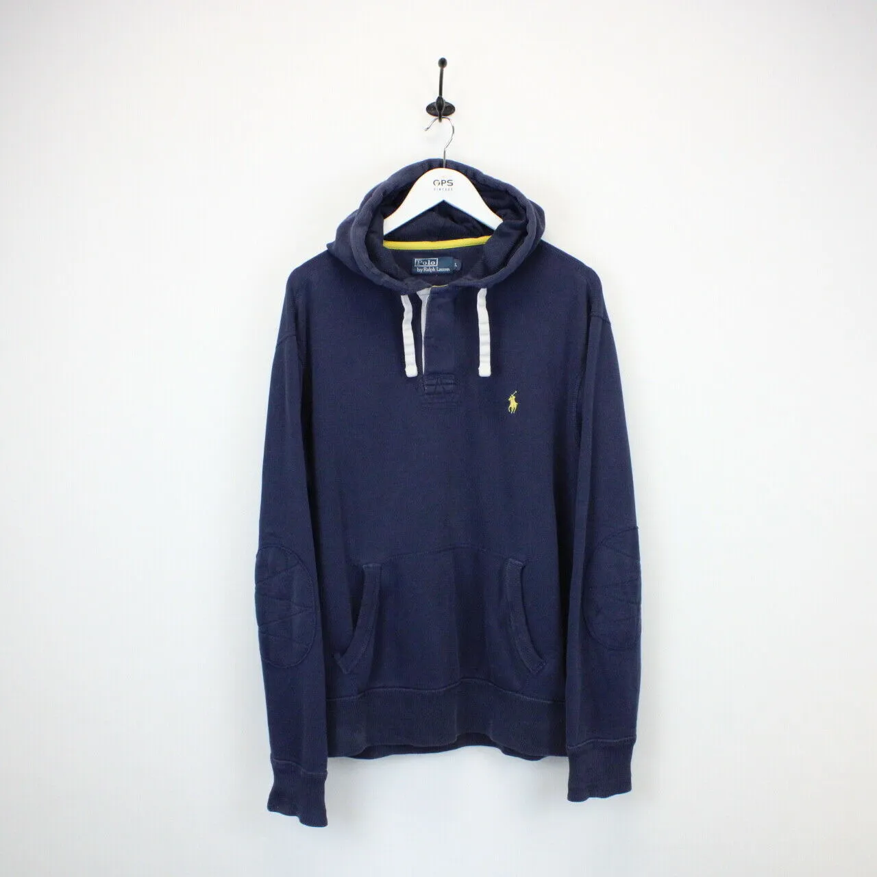 RALPH LAUREN Hoodie Navy Blue | Large