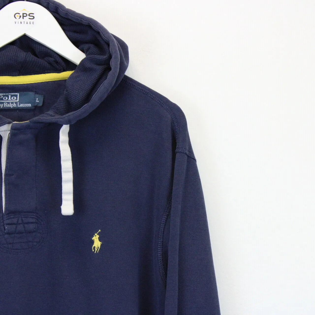 RALPH LAUREN Hoodie Navy Blue | Large