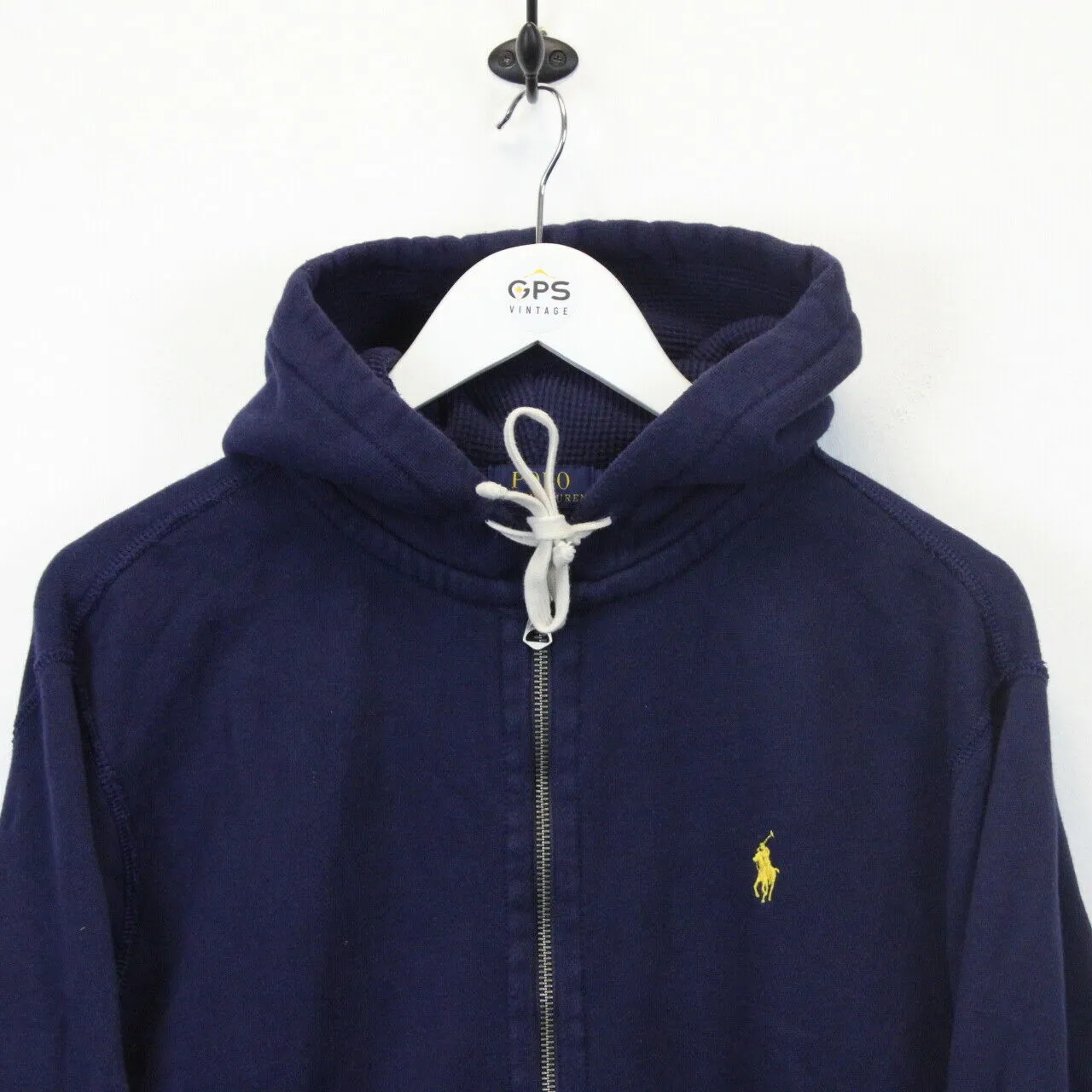 RALPH LAUREN Hoodie Navy Blue | Medium