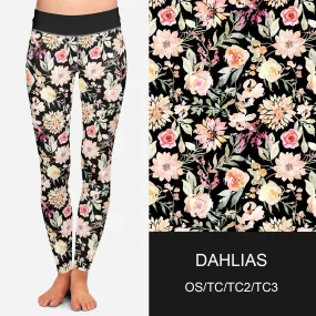 RTS - Dahlias Leggings w/ Pockets