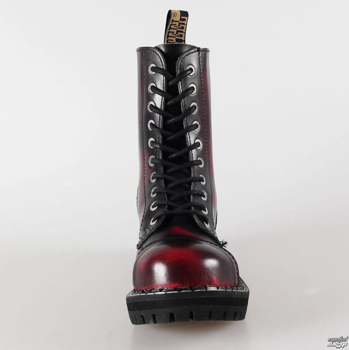 shoes STEEL - 10 pinhole burgundy (105/106 Red Black-Burgundy)  -  Metal-shop