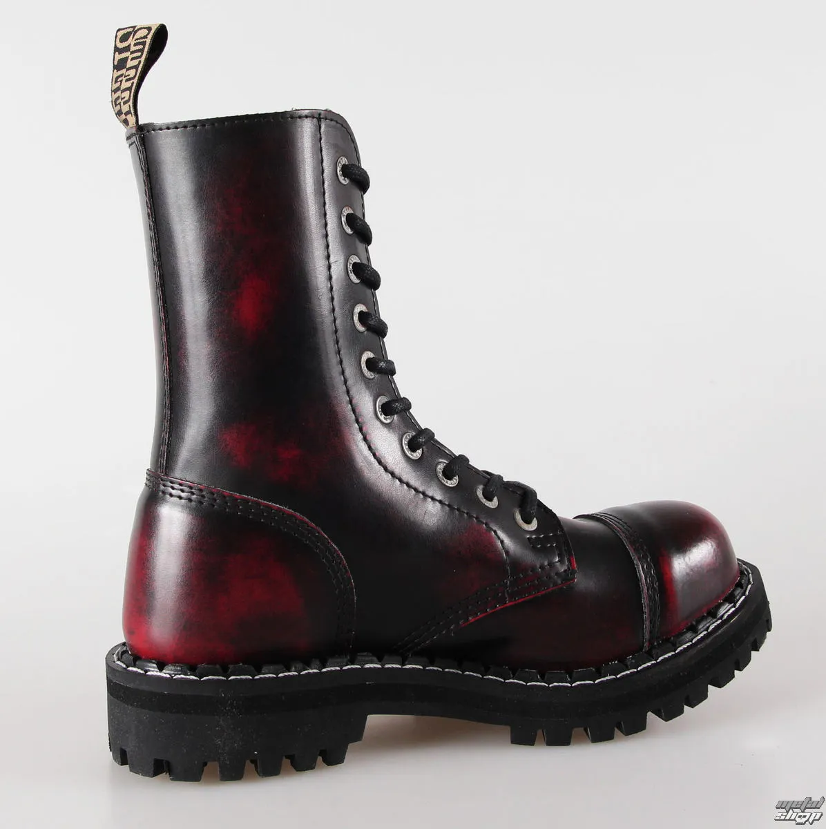 shoes STEEL - 10 pinhole burgundy (105/106 Red Black-Burgundy)  -  Metal-shop