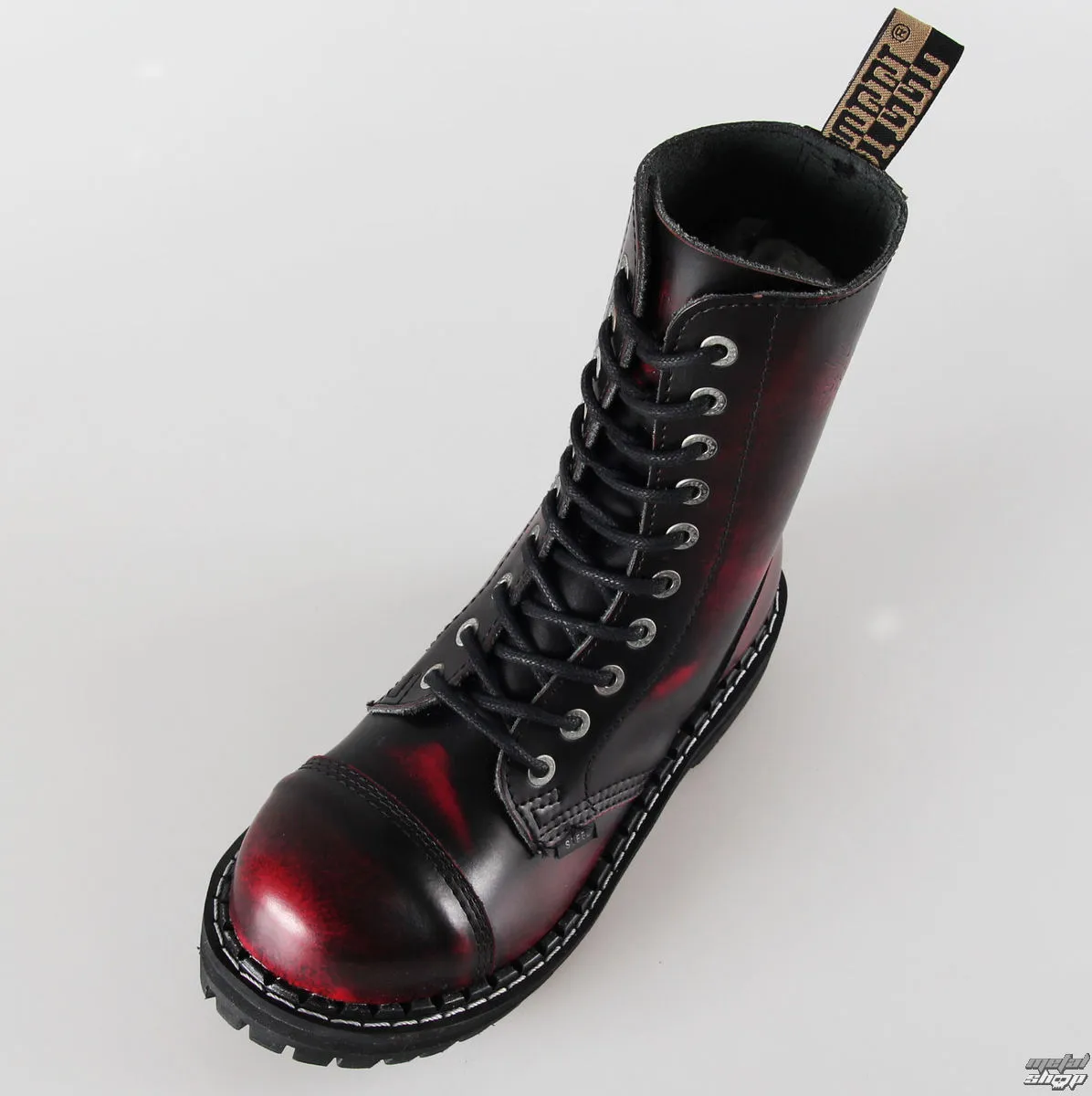 shoes STEEL - 10 pinhole burgundy (105/106 Red Black-Burgundy)  -  Metal-shop