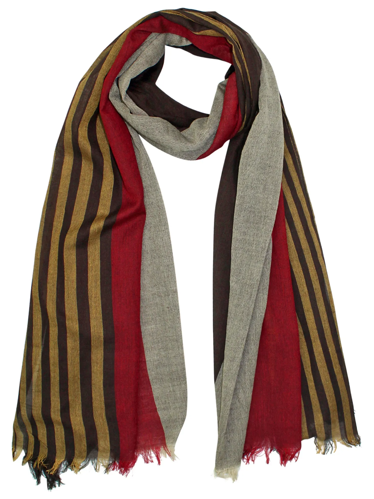 Silky Striped Light Scarf Shawl