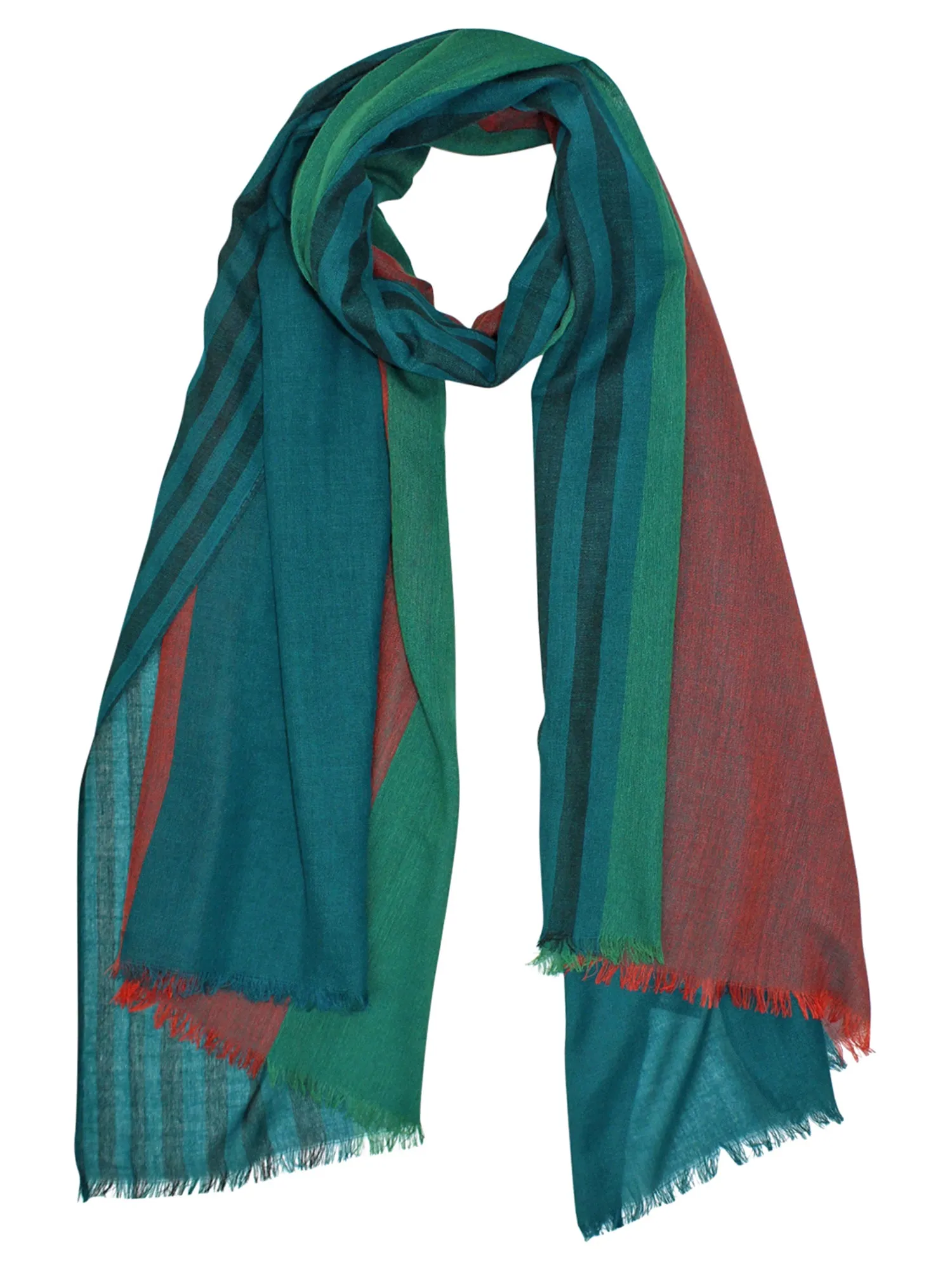 Silky Striped Light Scarf Shawl