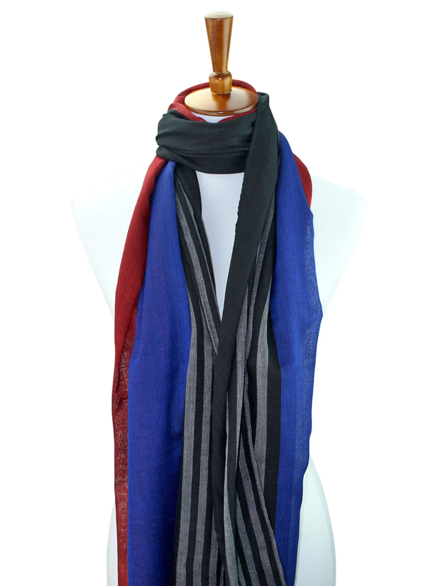 Silky Striped Light Scarf Shawl