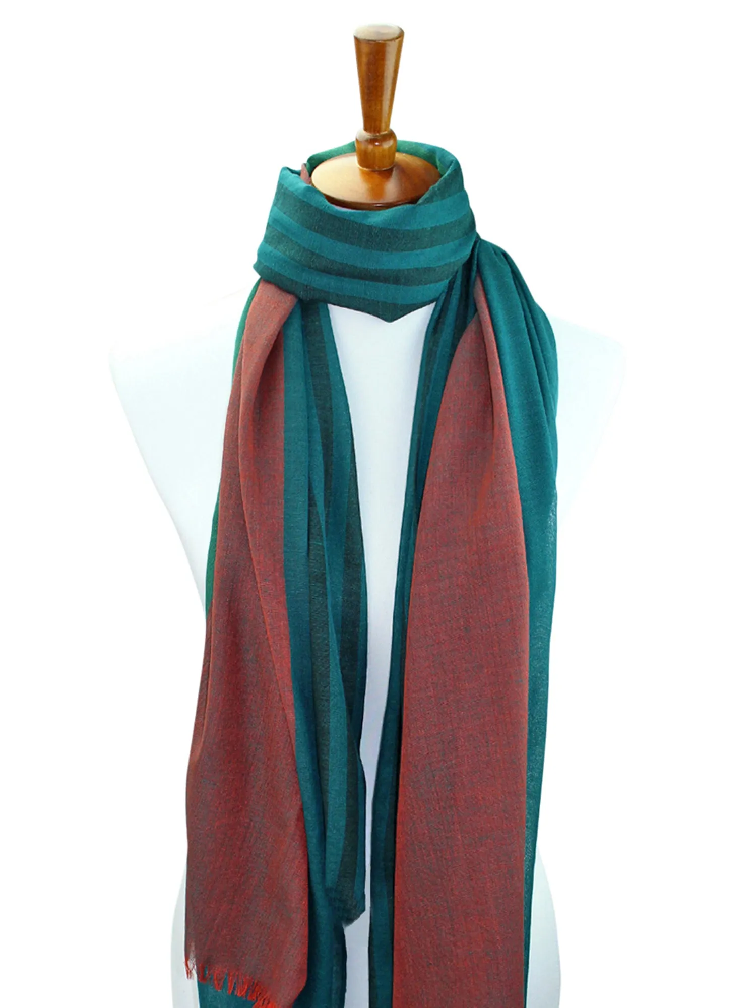 Silky Striped Light Scarf Shawl