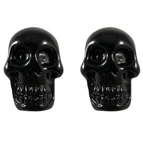 Skull Black Stud Earrings