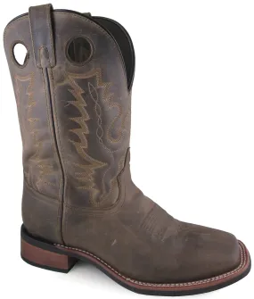 Smoky Mountain Mens Duke Brown Distress Leather Cowboy Boots 13 D