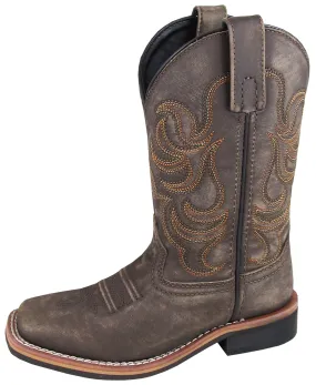 Smoky Mountain Youth Boys Leroy Vintage Chocolate Leather Cowboy Boots