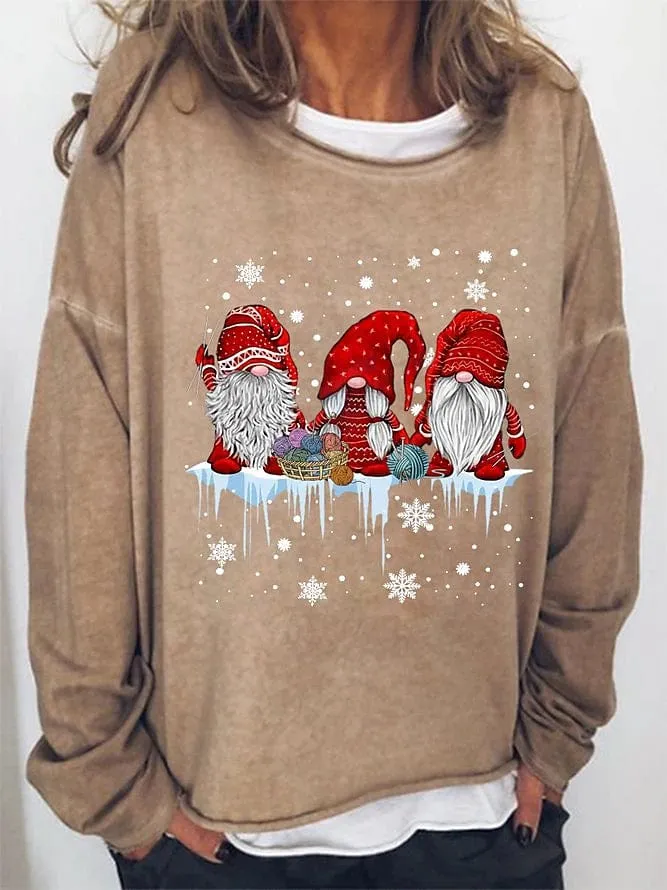 Snowflake Gnome Festive Women's Sweatshirt