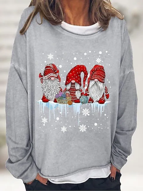 Snowflake Gnome Festive Women's Sweatshirt