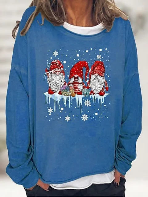 Snowflake Gnome Festive Women's Sweatshirt