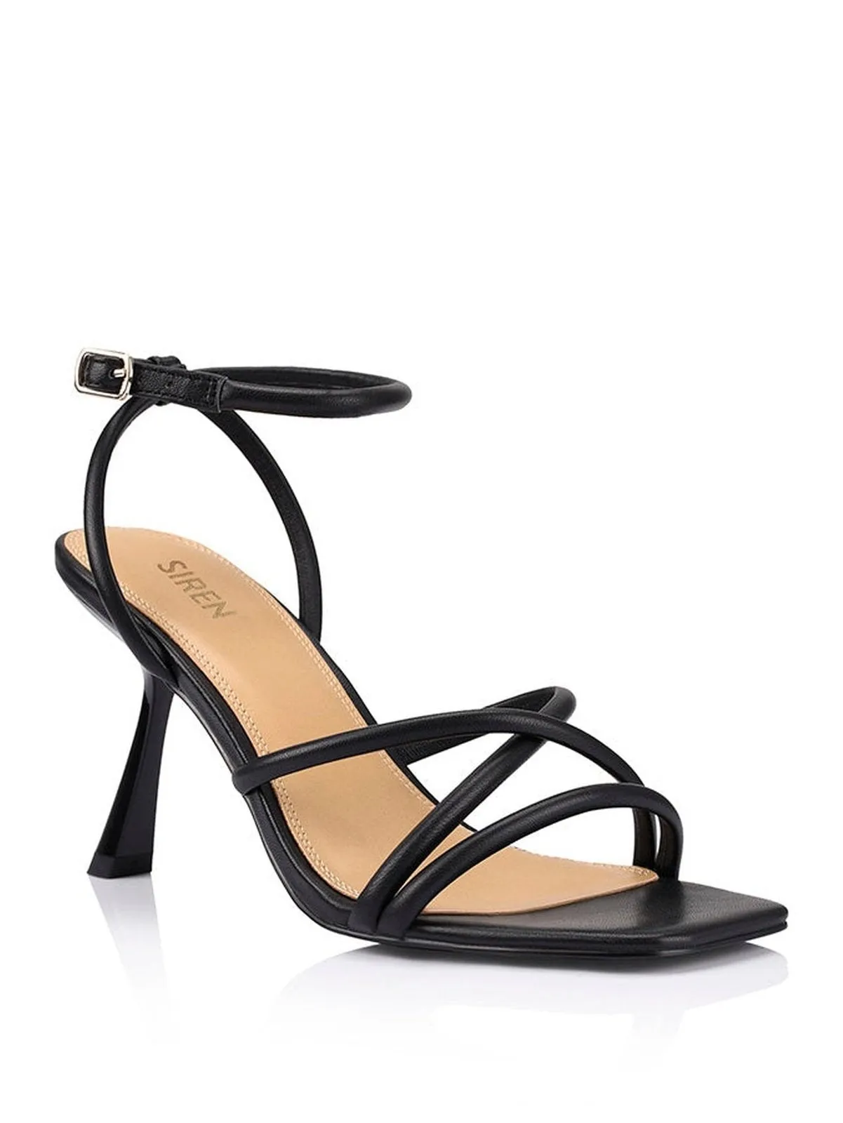 Spruce Heeled Sandals - Black Leather