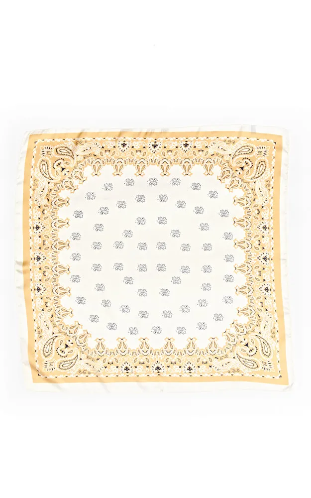 SPSS2066 Paisley Multi Printed Silky Bandana Scarf