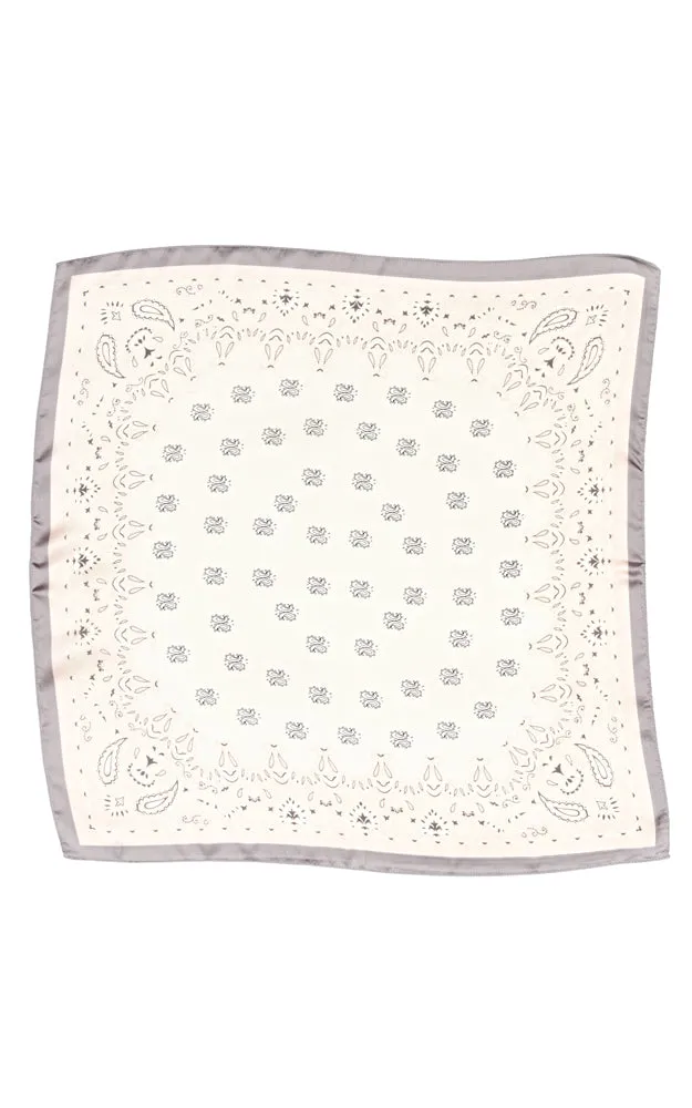 SPSS2066 Paisley Multi Printed Silky Bandana Scarf