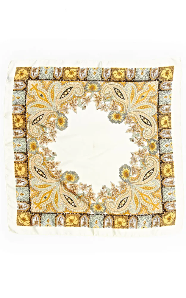 SPSS2068 Paisley Multi Printed Silky Bandana Scarf