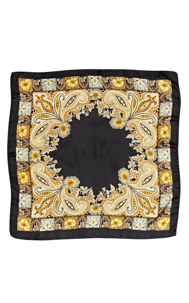 SPSS2068 Paisley Multi Printed Silky Bandana Scarf