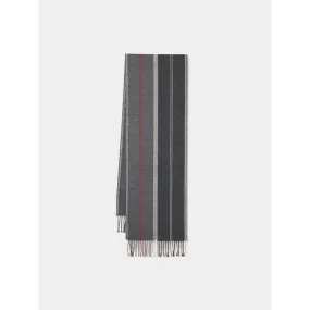 Striped scarf with fringes