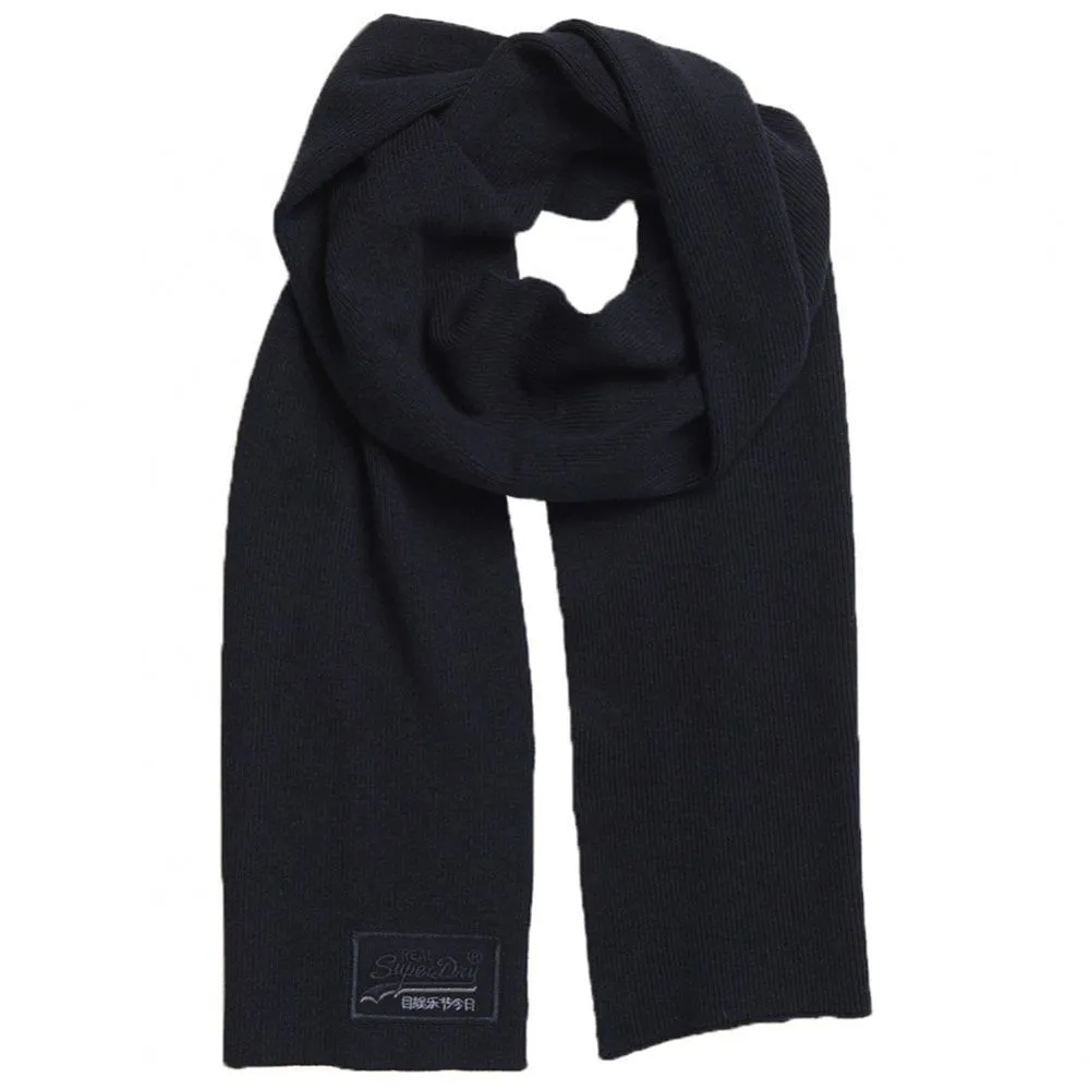 Superdry Orange Label Scarf Navy Grit