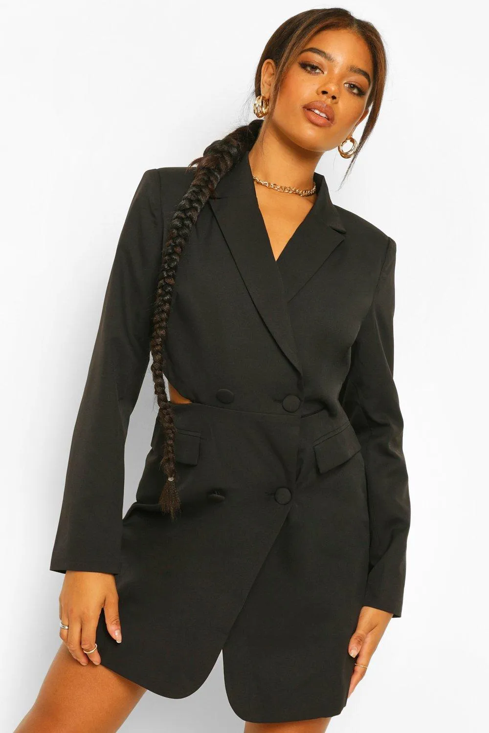 Tailored Cut Out Back Blazer Dress