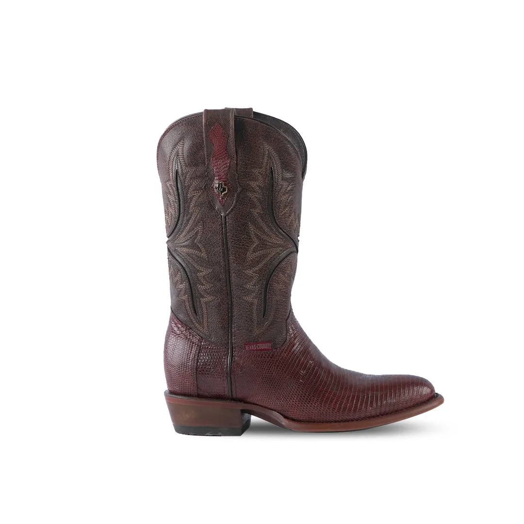 Texas Country Exotic Boot Lizard Cafe Round Toe LR250