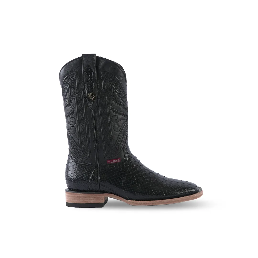 Texas Country Exotic Boot Python Black PN30