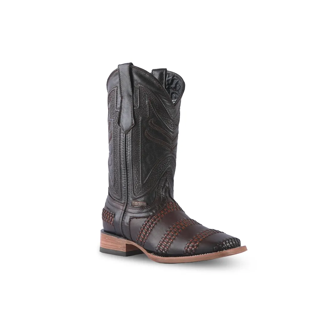 Texas Country Western Boot Frida Moka Square Toe E650