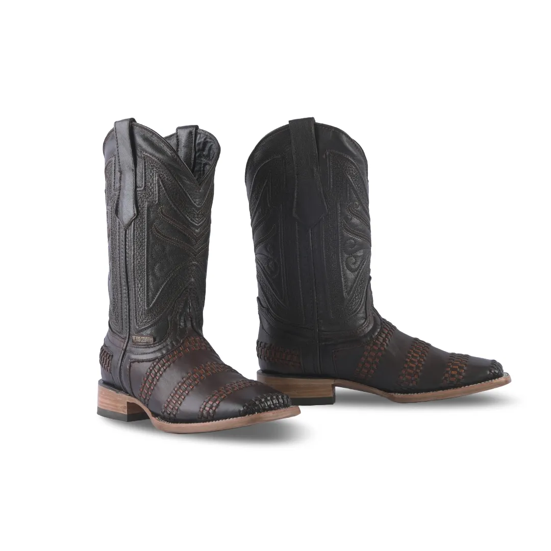 Texas Country Western Boot Frida Moka Square Toe E650