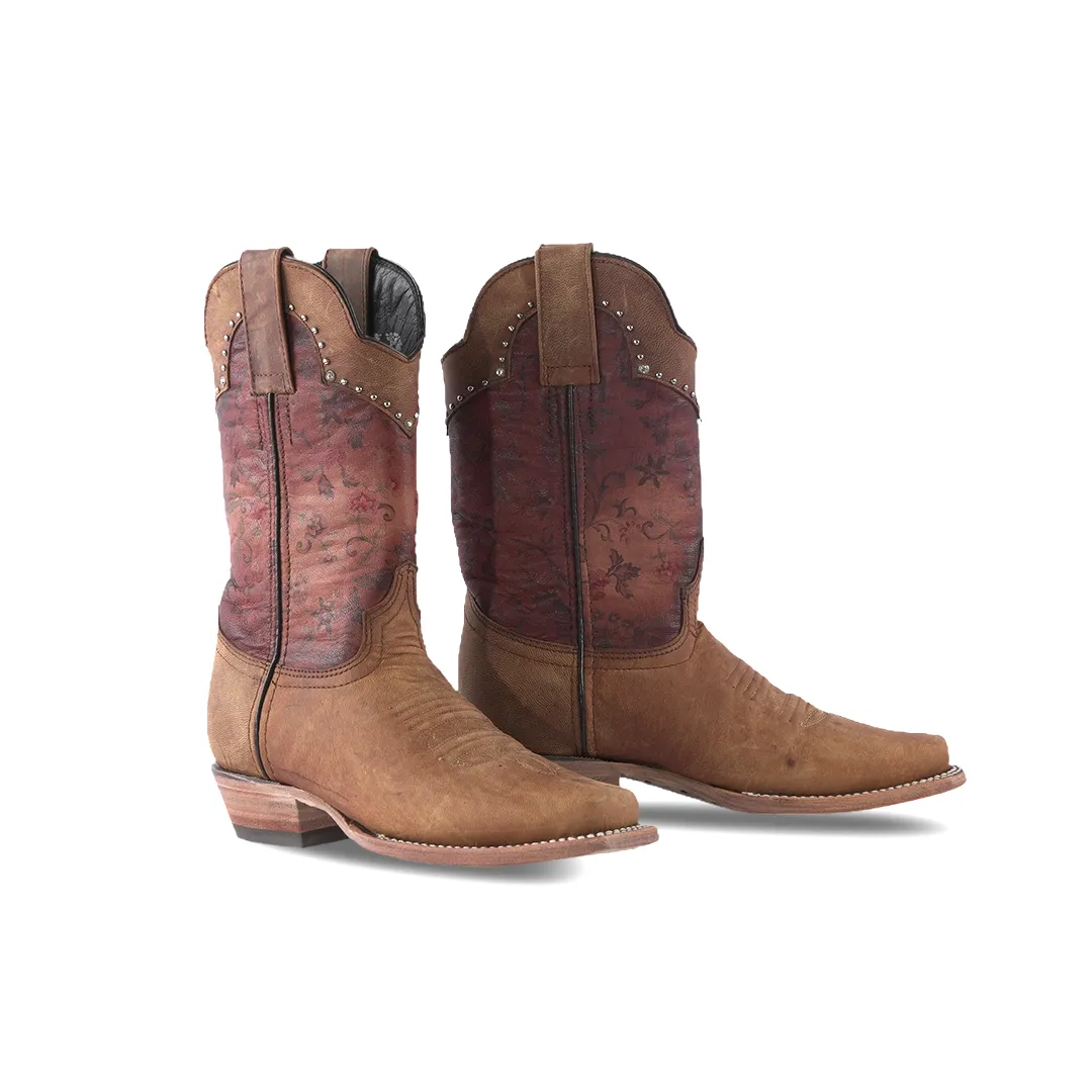 Texas Country Women's Western Boot Matcat Miel Frontier Toe E734