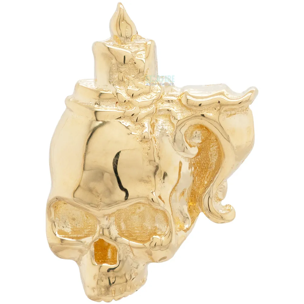 threadless: Candle Skull End in Gold