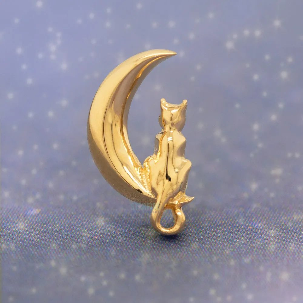 threadless: Cat Moon End in Gold