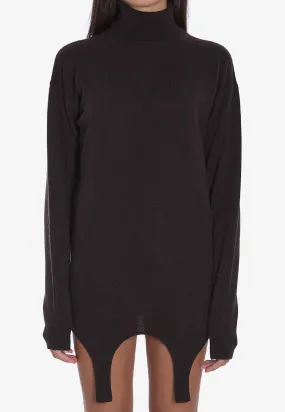 Turtleneck Garter Cashmere Sweater