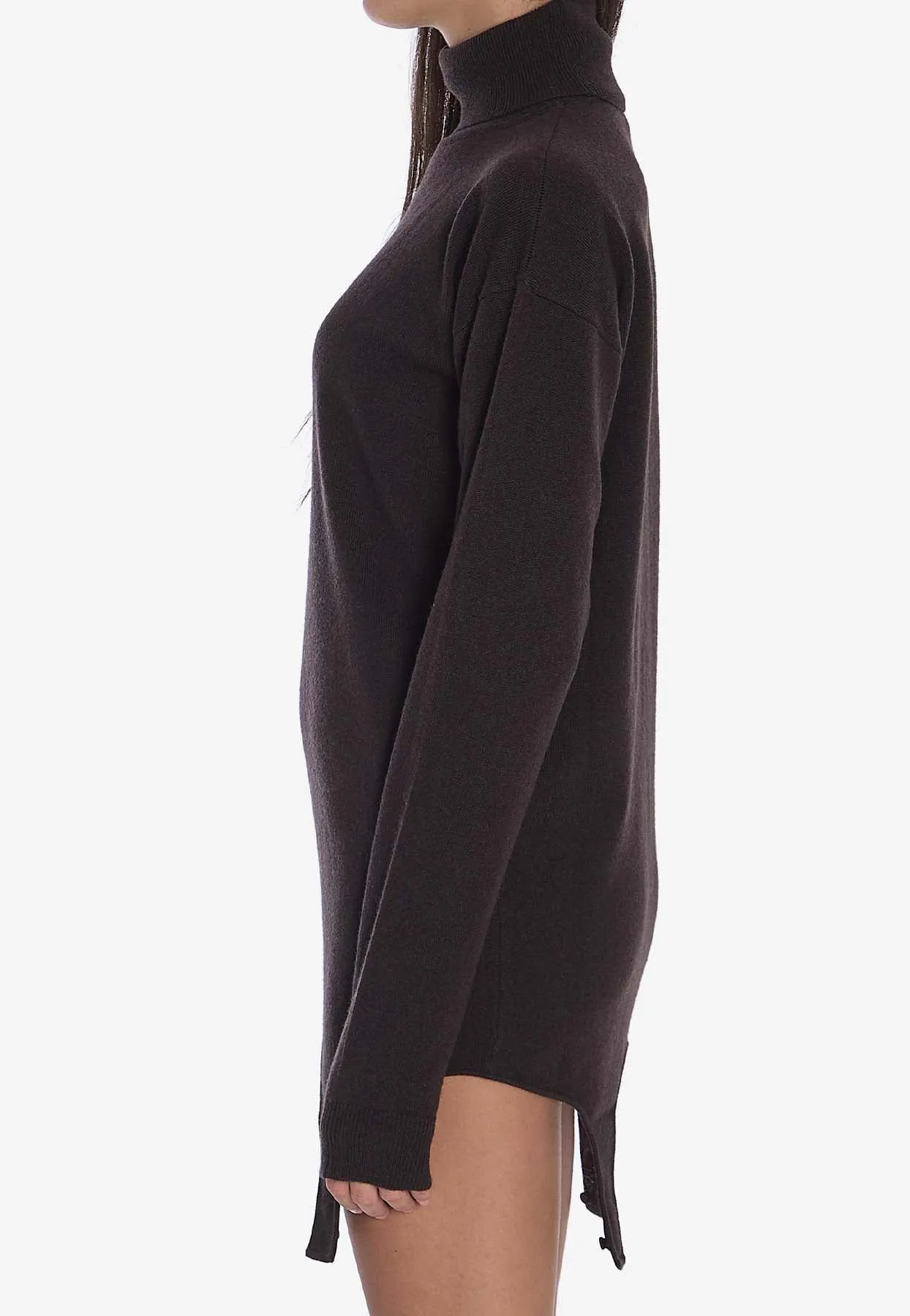 Turtleneck Garter Cashmere Sweater